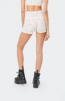 Edikted Primrose Waffle Shorts