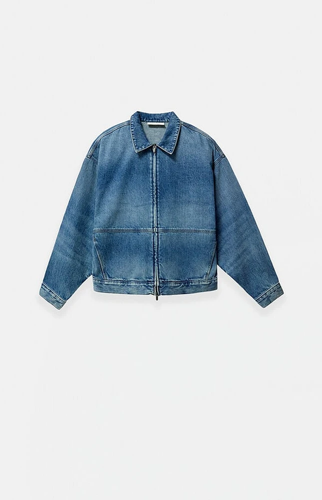 Fear of God Essentials Kids Classic Blue Denim Trucker Jacket