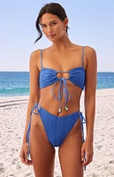 ONEONE Blue Hannah Bandeau Bikini Top