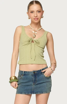Edikted Yarah Keyhole Textured Ribbed Tank Top