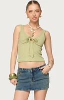 Edikted Yarah Keyhole Textured Ribbed Tank Top