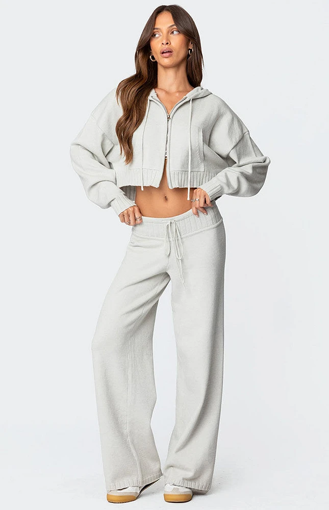 Edikted Russell Knit Hooded Cardigan