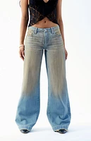Pacsun Casey Indigo Tinted Mud Wash Low Rise Baggy Jeans