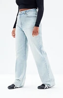 PacSun Stretch Light Indigo Curve '90s Boyfriend Jeans