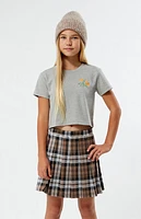 Pacsun Kids Plaid Ponte Mini Skort