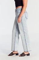 Pacsun Jordyn Acid Low Rise Straight Leg Jeans Light Indigo