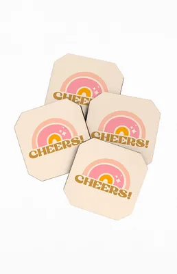 4 Pack Gold Coasters