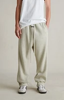 Fear of God Essentials Heather Stone & Cloud White Relaxed Fleece Sweatpants