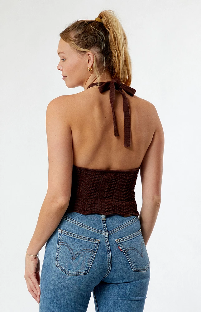 LA Hearts Kelli Knit Halter Top