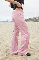 John Galt Red & White Plaid Tie Pants