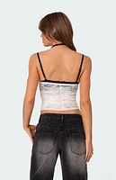 Edikted Eleanor Bra Detail Sheer Lace Top