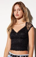 Est. PAC 1980 Aubrey V-Neck Lace Top