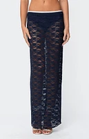 Edikted Vara Sheer Lace Maxi Skirt