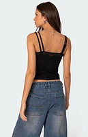 Edikted Carnation Lacey Layered Top