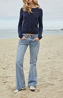 John Galt Navy Pocket Cardigan