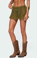 Edikted Mabelle Crochet Mini Skirt