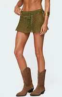 Edikted Mabelle Crochet Mini Skirt