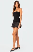 Edikted Bubble Skirt Ribbed Mini Dress