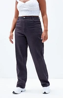 PacSun Stretch Black Curve Dad Jeans