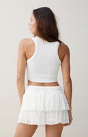 Beverly & Beck Lace Tiered Mini Skort