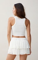 Beverly and Beck Lace Tiered Mini Skort