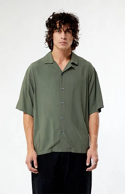 PacSun Olive Oversized Camp Shirt
