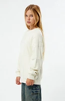Pacsun Kids Off White Tonal Checkerboard Sweater