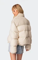 Edikted Oversized Sherpa Puffer Jacket