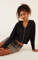 PacSun Waffle Knit Full Zip Hoodie