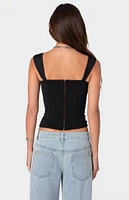 Edikted Marcella Wide Strap Mesh Corset