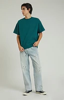 Pacsun Light Indigo Dirt Splatter Baggy Jeans