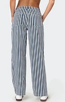 Edikted Striped Low Rise Jeans