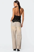 Edikted Dusty Washed Low Rise Jeans