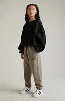 Kids Fear of God Essentials Heather Grey Sweatpants