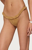Edikted Gilda Faux Suede Bikini Bottoms