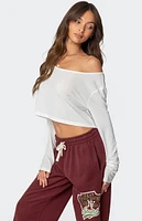 Edikted Cropped Off Shoulder Top