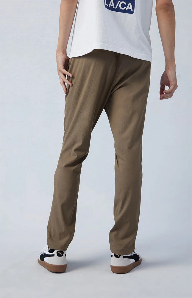 PacSun Stretch Performance Brown Slim Trousers