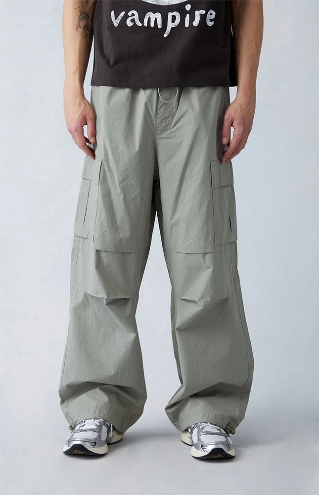 PacSun Olive Canvas Parachute Pants