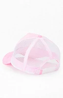 Von Dutch Pink Velvet Trucker Hat