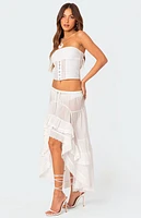 Edikted Lacey Linen Look Corset