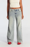 Pacsun Casey Tint Low Rise Baggy Jeans Medium Indigo Wash