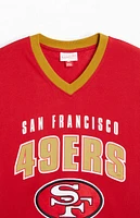 Mitchell & Ness SF 49ers Football Retro V-Neck T-Shirt