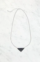 Silver Triangle Pendant Necklace