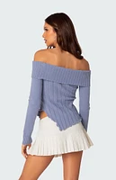 Sonya Fold Over Knit Top