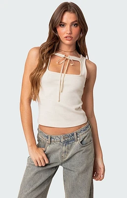 Edikted Isabetta Tie Front Tank Top