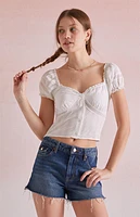 Beverly and Beck Claudia Embroidered Top