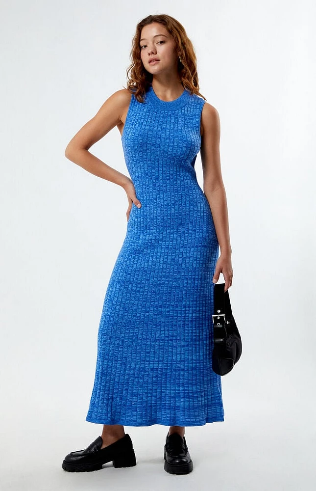 MINKPINK Harper Ribbed Knit Midi Dress