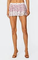 Edikted Florah Ruffled Mini Skort