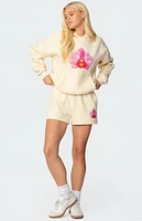Edikted Orchid Babe Sweat Shorts
