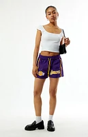Mitchell & Ness NBA LA Lakers Mesh Jump Basketball Shorts